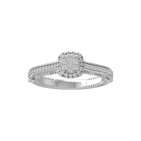 ARAIYA FINE JEWELRY 14K White Gold Lab-Grown Diamond Engagement Ring (1/3 cttw ,D-F Color, VS Clarity) Size 5.5