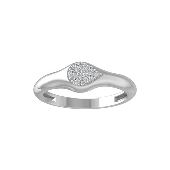 Araiya Fine Jewelry Sterling Silver Lab-Grown Diamond Engagement Ring (1/6 cttw, D-F Color, VS Clarity) Size 10