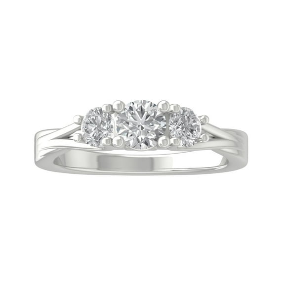 Araiya Fine Jewelry Sterling Silver Lab-Grown Diamond Engagement Ring (1 cttw, D-F Color, VS Clarity) Size 5