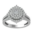 thumbnail image 1 of ARAIYA FINE JEWELRY 10K White Gold Lab-Grown Diamond Engagement Ring (1 cttw Round-shape Lab-Grown Diamonds (D-F Color, VS Clarity) Size 5, 1 of 5