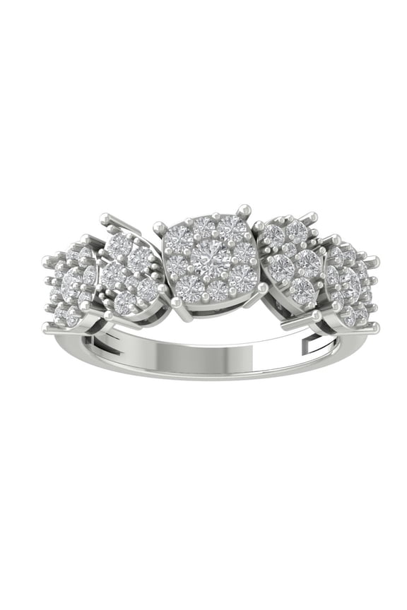 Fine Jewelry Sterling Silver Lab-Grown Diamond Engagement Ring (1 cttw, D-F Color, VS Clarity) Size 8