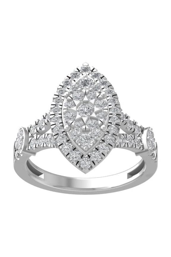 Fine Jewelry Sterling Silver Lab-Grown Diamond Engagement Ring (1 cttw, D-F Color, VS Clarity) Size 9.5