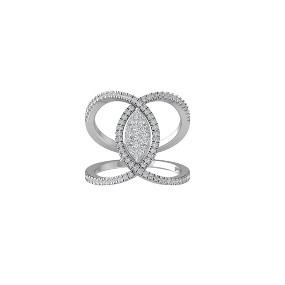 Araiya Fine Jewelry Sterling Silver Lab-Grown Diamond Engagement Ring (2/3 cttw, D-F Color, VS Clarity) Size 5.5