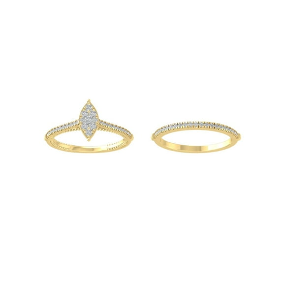 ARAIYA FINE JEWELRY 10K White Gold Lab-Grown Diamond Engagement Ring (2/5 cttw Round-shape Lab-Grown Diamonds (D-F Color, VS Clarity) Size 5.5