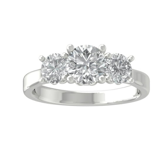 Araiya Fine Jewelry Sterling Silver Lab-Grown Diamond Engagement Ring (2 cttw, D-F Color, VS Clarity) Size 10