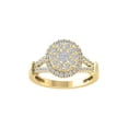 thumbnail image 1 of ARAIYA FINE JEWELRY 10K Yellow Gold Lab-Grown Diamond Engagement Ring (3/4 cttw Round-shape Lab-Grown Diamonds (D-F Color, VS Clarity) Size 10, 1 of 5