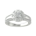 thumbnail image 1 of ARAIYA FINE JEWELRY 10K White Gold Lab-Grown Diamond Engagement Ring (3/4 cttw Round-shape Lab-Grown Diamonds (D-F Color, VS Clarity) Size 7, 1 of 5