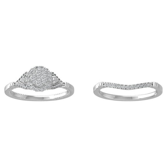 Araiya Fine Jewelry Sterling Silver Lab-Grown Diamond Engagement Ring (5/8 cttw, D-F Color, VS Clarity) Size 7.5