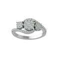 thumbnail image 1 of Araiya Fine Jewelry Sterling Silver Lab-Grown Diamond Engagement Ring (5/8 cttw, D-F Color, VS Clarity) Size 9, 1 of 5