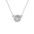 thumbnail image 1 of ARAIYA FINE JEWELRY 10K White Gold Lab Grown Diamond Fashion Pendant with Gold Plated Silver Cable Chain Necklace (1/10 cttw, D-F Color, VS Clarity) 18", 1 of 1