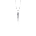 thumbnail image 1 of ARAIYA FINE JEWELRY 10K White Gold Lab Grown Diamond Fashion Pendant Silver Cable Chain Necklace (1/2 cttw, D-F Color, VS Clarity) 18", 1 of 4