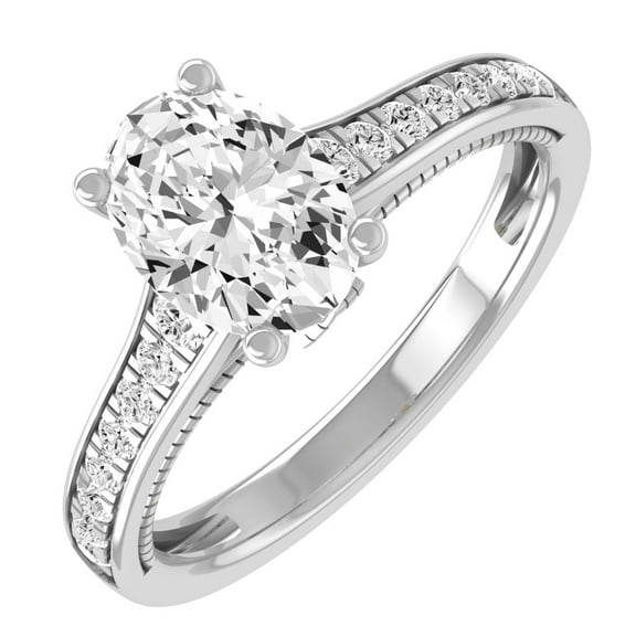 ARAIYA FINE JEWELRY 10K White Gold Lab Grown Diamond Solitaire Engagement Ring (1 3/4cttw, D-F Color, VS1 Clarity) Size 5