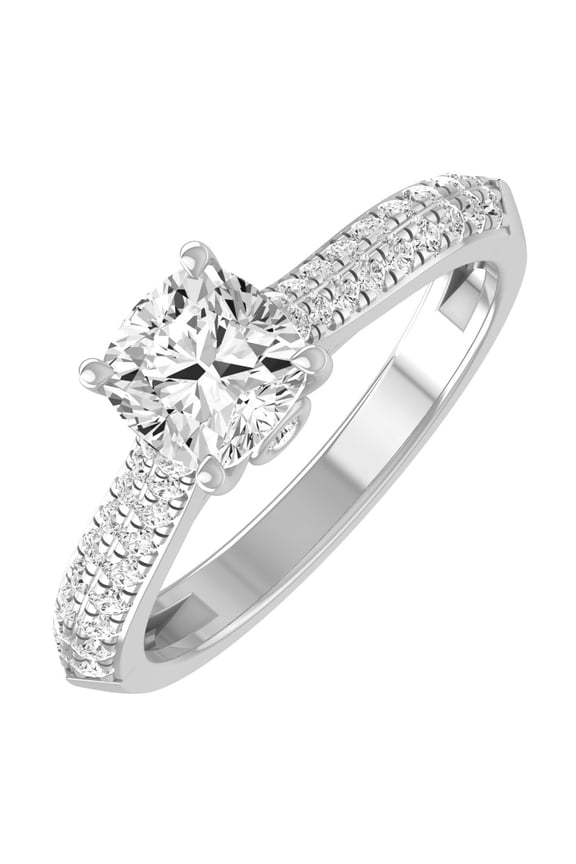 FINE JEWELRY 10K White Gold Lab Grown Diamond Solitaire Engagement Ring (1 5/8 cttw, D-F Color, VS1 Clarity) Size 10