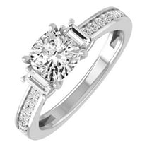 ARAIYA FINE JEWELRY 10K White Gold Lab Grown Diamond Solitaire Engagement Ring (2 cttw, D-F Color, VS1 Clarity) Size 5
