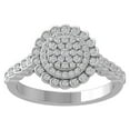 thumbnail image 1 of ARAIYA FINE JEWELRY 10K White Gold Lab Grown Diamond Wedding Band Ring (1/2 cttw, D-F Color, VS Clarity) Size 10, 1 of 4