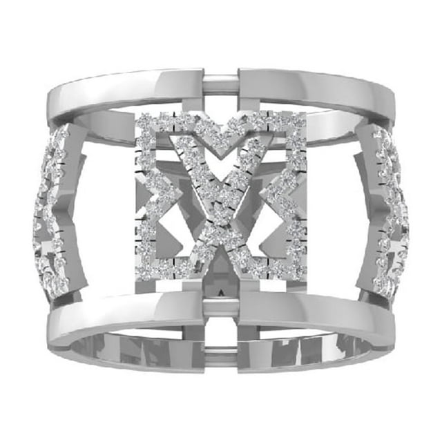 ARAIYA FINE JEWELRY 10K White Gold Lab Grown Diamond Wedding Band Ring