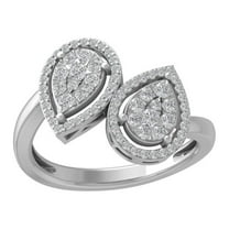 ARAIYA FINE JEWELRY 10K White Gold Lab Grown Diamond Wedding Band Ring (1/2 cttw, D-F Color, VS Clarity) Size 10