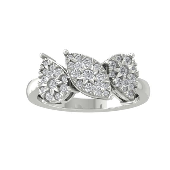 ARAIYA FINE JEWELRY 10K White Gold Lab Grown Diamond Wedding Band Ring (1/2 cttw, D-F Color, VS Clarity) Size 6