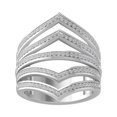 thumbnail image 1 of ARAIYA FINE JEWELRY 10K White Gold Lab Grown Diamond Wedding Band Ring (1/2 cttw, D-F Color, VS Clarity) Size 8.5, 1 of 4