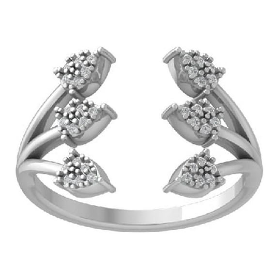 ARAIYA FINE JEWELRY 10K White Gold Lab Grown Diamond Wedding Band Ring (1/8 cttw, D-F Color, VS Clarity) Size 5