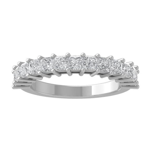 ARAIYA FINE JEWELRY 10K White Gold Lab-Grown Diamond Wedding Ring (1 1/2 cttw, D-F Color, VS Clarity) Size 10