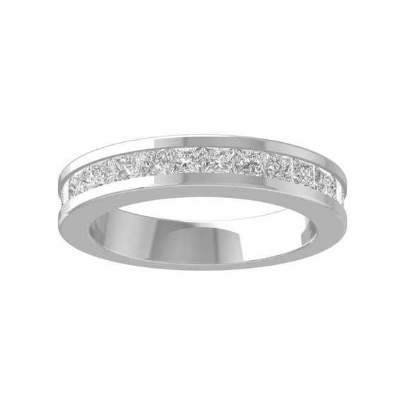 ARAIYA FINE JEWELRY 10K White Gold Lab-Grown Diamond Wedding Ring (1 1/2 cttw, D-F Color, VS Clarity) Size 6.5