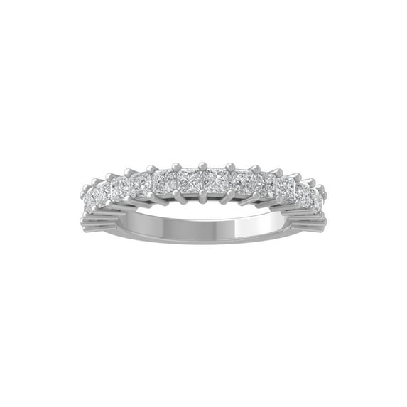 ARAIYA FINE JEWELRY 10K White Gold Lab-Grown Diamond Wedding Ring (1 1/2 cttw, D-F Color, VS Clarity) Size 6.5