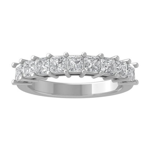 ARAIYA FINE JEWELRY 10K White Gold Lab-Grown Diamond Wedding Ring (1 1/2 cttw, D-F Color, VS Clarity) Size 8.5