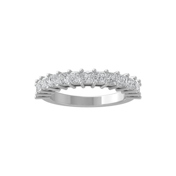 ARAIYA FINE JEWELRY Sterling Silver Lab-Grown Diamond Wedding Ring (1 1/2 cttw, D-F Color, VS Clarity) Size 8