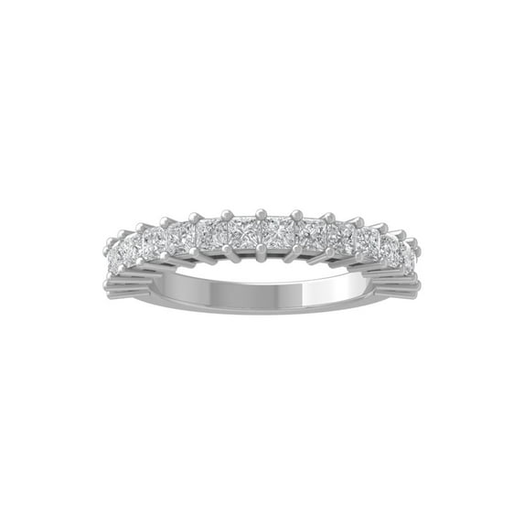 ARAIYA FINE JEWELRY 10K White Gold Lab-Grown Diamond Wedding Ring (1 1/2 cttw, D-F Color, VS Clarity) Size 8