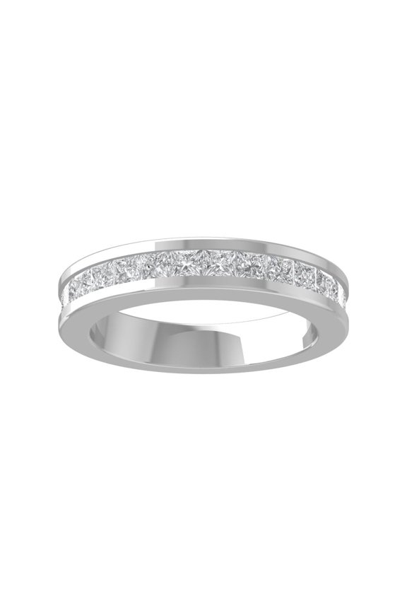 FINE JEWELRY Sterling Silver Lab-Grown Diamond Wedding Ring (1 1/2 cttw, D-F Color, VS Clarity) Size 9