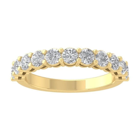 ARAIYA FINE JEWELRY 10K White Gold Lab-Grown Diamond Wedding Ring (1 1/2 cttw Round-shape Lab-Grown Diamonds (D-F Color, VS Clarity) Size 7