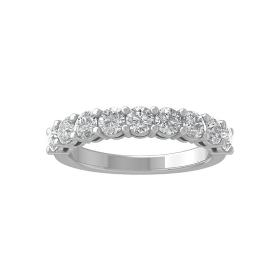 ARAIYA FINE JEWELRY 10K White Gold Lab-Grown Diamond Wedding Ring (1 1/4 cttw Round-shape Lab-Grown Diamonds (D-F Color, VS Clarity) Size 6