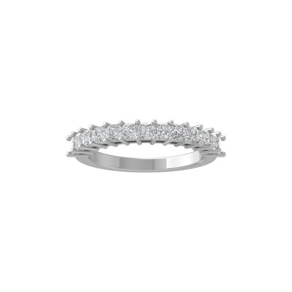 ARAIYA FINE JEWELRY 10K White Gold Lab-Grown Diamond Wedding Ring (1/2 cttw, D-F Color, VS Clarity) Size 6