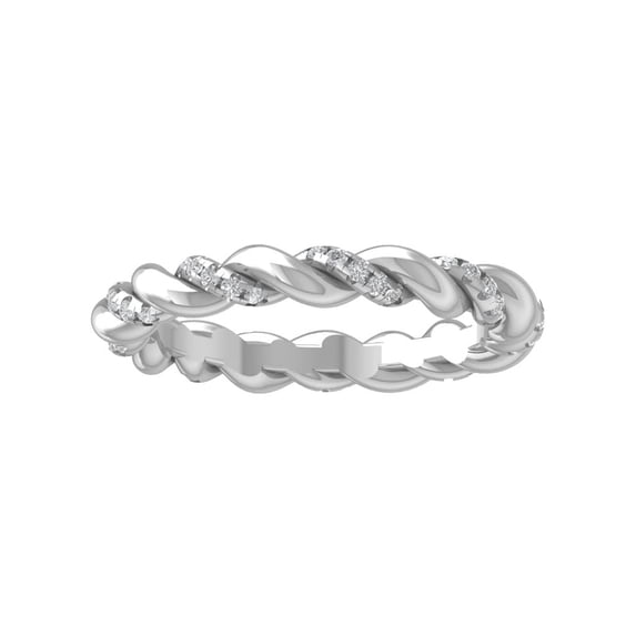 Araiya Fine Jewelry Sterling Silver Lab-Grown Diamond Wedding Ring (1/3 cttw, D-F Color, VS Clarity) Size 6.5