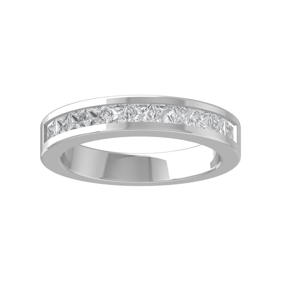 ARAIYA FINE JEWELRY Sterling Silver Lab-Grown Diamond Wedding Ring (1 cttw, D-F Color, VS Clarity) Size 7