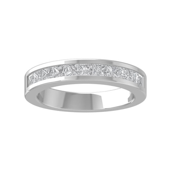 ARAIYA FINE JEWELRY 14K White Gold Lab-Grown Diamond Wedding Ring (1 cttw, D-F Color, VS Clarity) Size 8.5