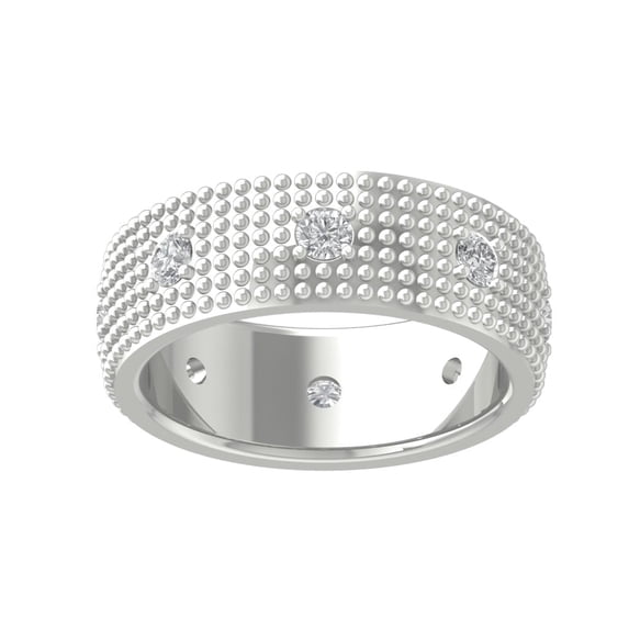 ARAIYA FINE JEWELRY 10K White Gold Lab-Grown Diamond Wedding Ring (1 cttw ,D-F Color, VS Clarity) Size 7.5
