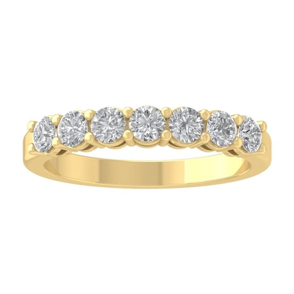 ARAIYA FINE JEWELRY 10K White Gold Lab-Grown Diamond Wedding Ring (3/4 cttw Round-shape Lab-Grown Diamonds (D-F Color, VS Clarity) Size 8