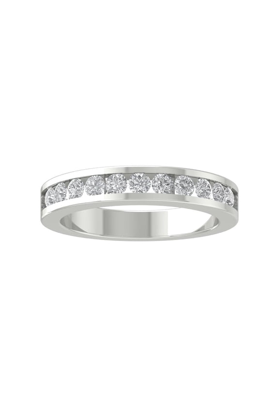 FINE JEWELRY 14K White Gold Lab-Grown Diamond Wedding Ring (3/4 cttw ,D-F Color, VS Clarity) Size 9.5