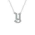 thumbnail image 1 of ARAIYA FINE JEWELRY 10K White Gold Lab Grown Diamond letter " y " Initial Pendant Silver Cable Chain Necklace (1/5 cttw, D-F Color, VS Clarity) 18 ", 1 of 4