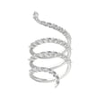 thumbnail image 1 of ARAIYA FINE JEWELRY 10K White Gold Marquise-shape Lab Grown Diamondsnake Finger Band Ring (1 cttw, VS Clarity, D-E Color) Size 7, 1 of 1