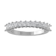 thumbnail image 1 of Araiya Fine Jewelry 10K White Gold Princess-shape Diamond Wedding Band Ring (1 cttw, I-J Color, I2-I3 Clarity), Size 9, 1 of 5