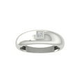 thumbnail image 1 of ARAIYA FINE JEWELRY 10K White Gold Princess-shape Lab Grown Diamond Band Ring (1/10 cttw, VS Clarity, D-F Color) Size 7.5, 1 of 4