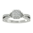 thumbnail image 1 of ARAIYA FINE JEWELRY 10K White Gold Round Cluster Diamond Engagement Ring (1/3 cttw, I2-I3 Clarity, I-J Color) Size 7.5, 1 of 5