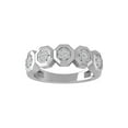 thumbnail image 1 of ARAIYA FINE JEWELRY 10K White Gold Round Cluster Diamond Engagement Ring (1/4 cttw, I-J Color, I2-I3 Clarity), Size 6.5, 1 of 5