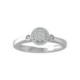 thumbnail image 1 of ARAIYA FINE JEWELRY 10K White Gold Round Cluster Diamond Engagement Ring (1/4 cttw, I-J Color, I2-I3 Clarity), Size 9.5, 1 of 5