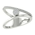 thumbnail image 1 of ARAIYA FINE JEWELRY 10K White Gold Round Cluster Diamond Engagement Ring (1/5 cttw, I2-I3 Clarity, I-J Color) Size 5, 1 of 5