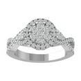 thumbnail image 1 of ARAIYA FINE JEWELRY 10K White Gold Round-shape Diamond Composite Ring (1 cttw, I2-I3 Clarity, I-J Color) Size 5.5, 1 of 5