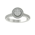 thumbnail image 1 of ARAIYA FINE JEWELRY 10K White Gold Round Cluster Diamond Engagement Ring (3/8 cttw, I2-I3 Clarity, I-J Color) Size 5, 1 of 5